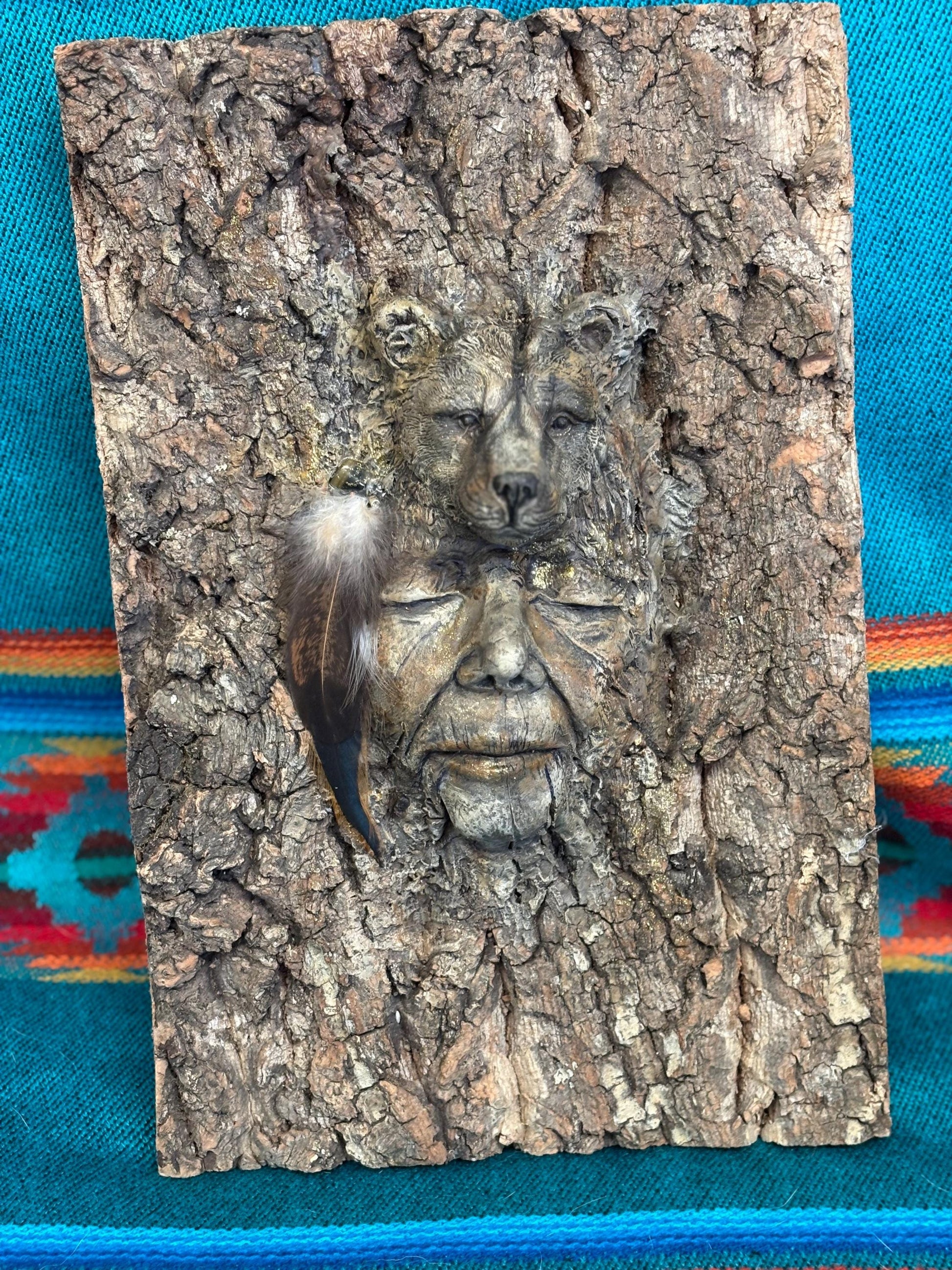 Bear Wisdom of the Trees, Spirit Animal, Sculpture by Debra Bernier
