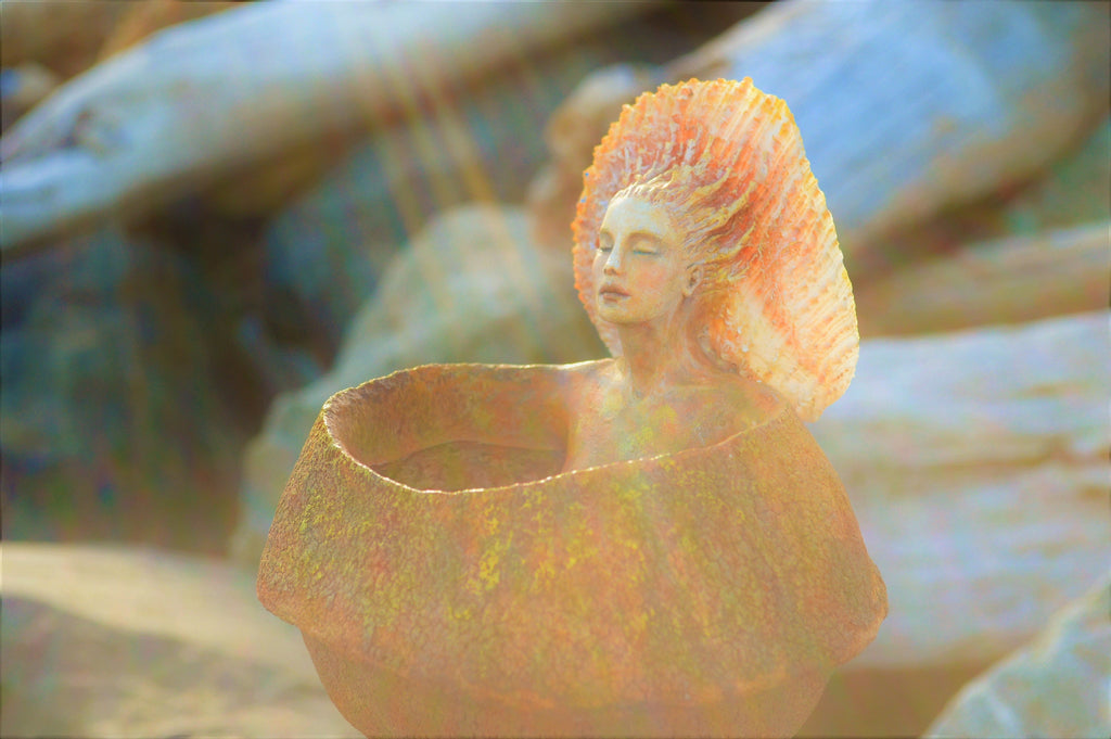We Are Earth's Harmony, Offering Bowl Woman With Shell