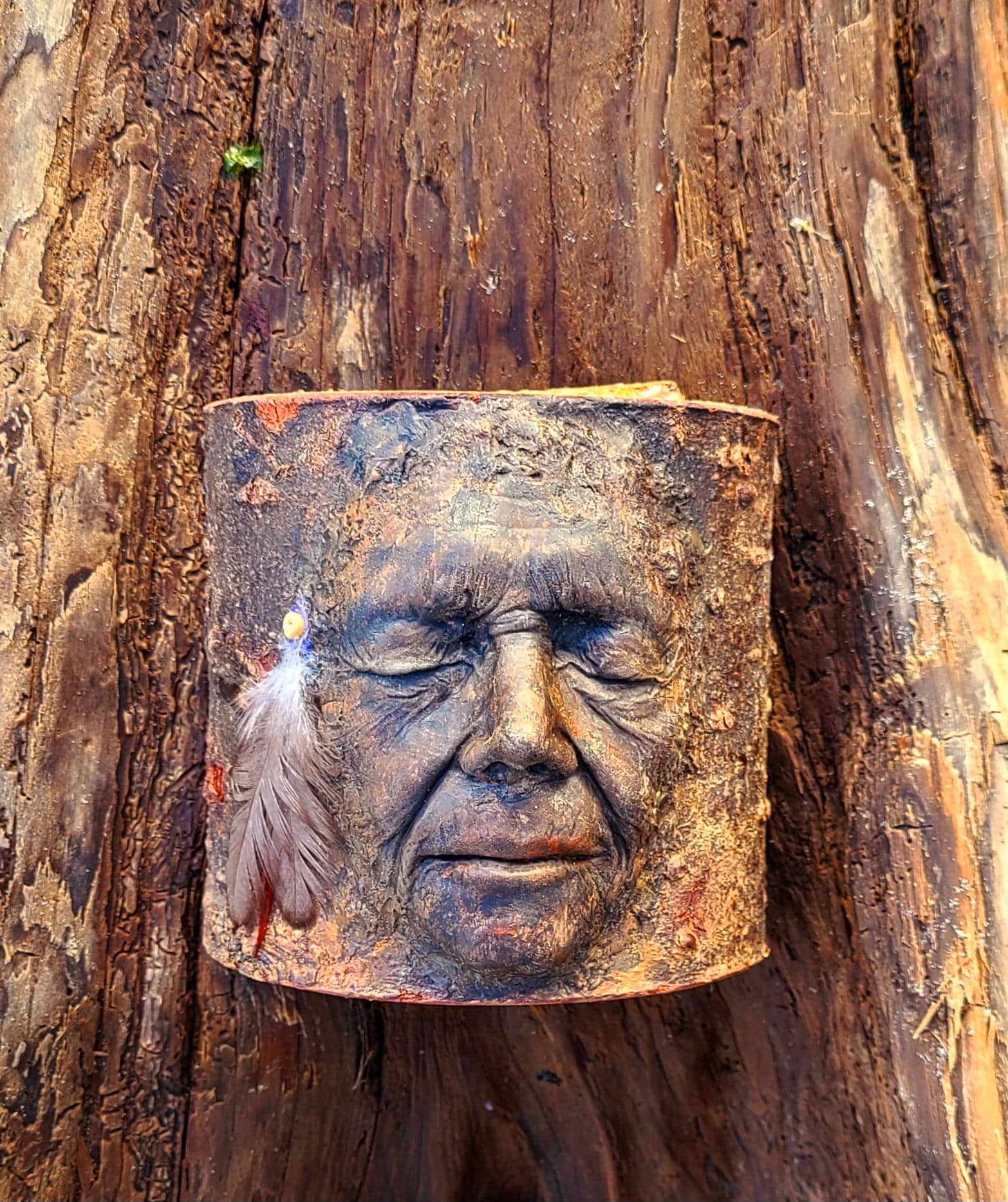 Nature Is Home – Tree Trunk Woman Spirit Sculpture in Wood