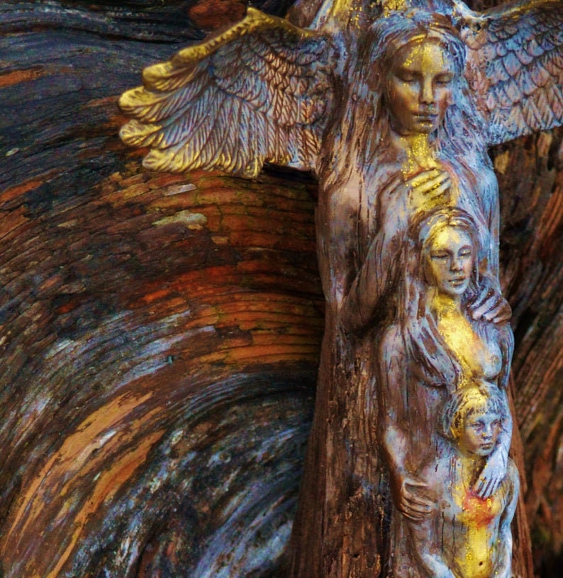 FREE SHIPPING - Art Card, Totem of Woman, by Debra Bernier, Shaping Spirit