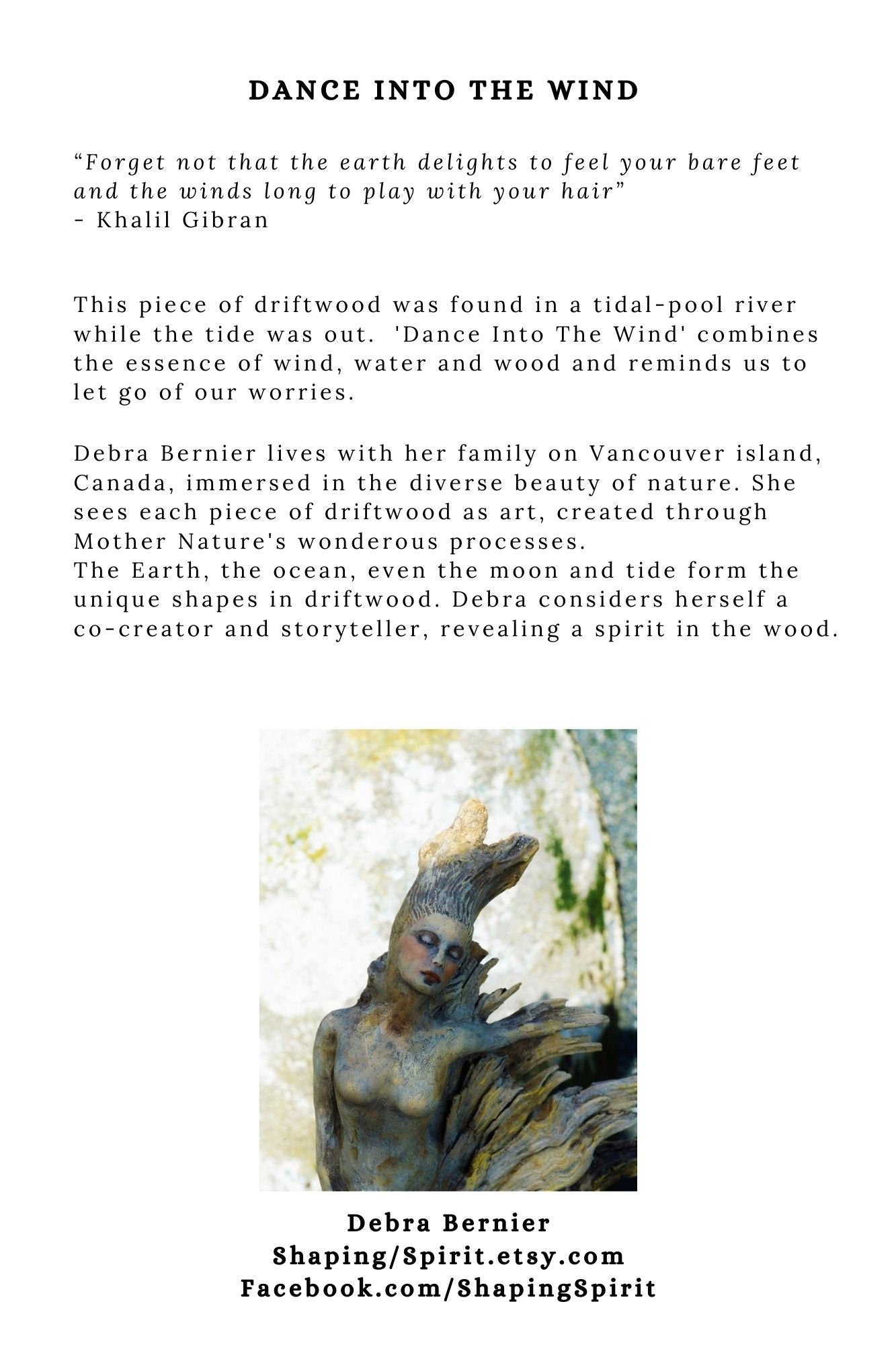 Art Card, Dance Into the Wind - FREE SHIPPING