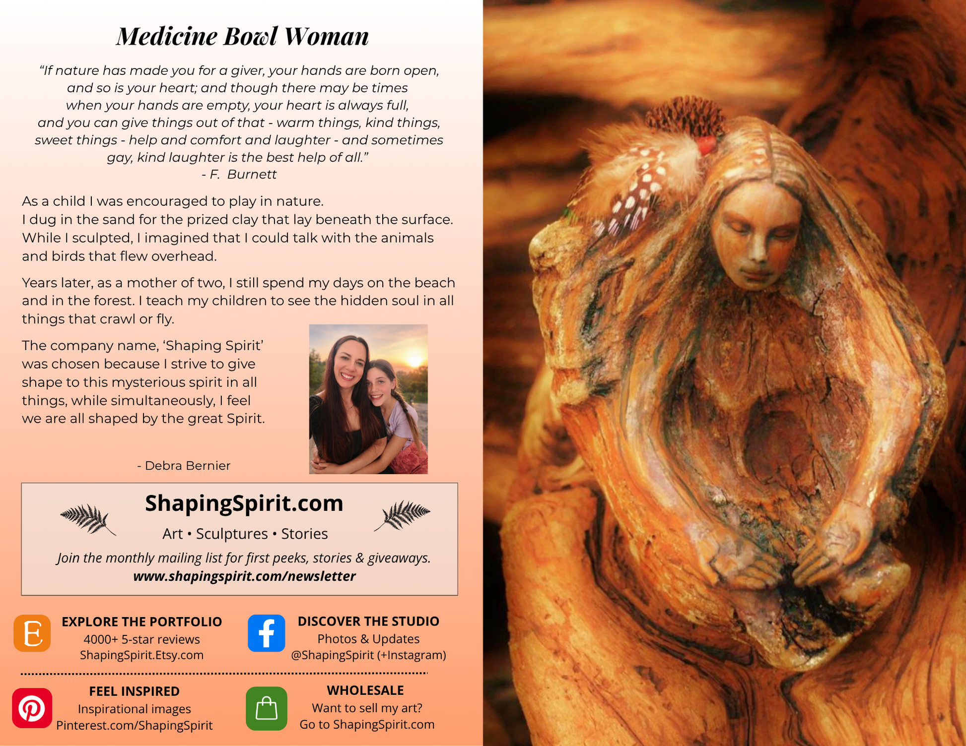 Medicine Bowl Woman - Healer Art Card - Spiritual Greeting Card