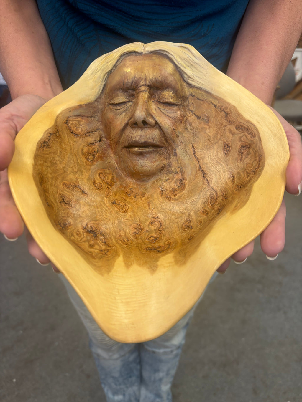 Carolyn's Custom Order: Wisdom Bowl and Owl Bark sculpture