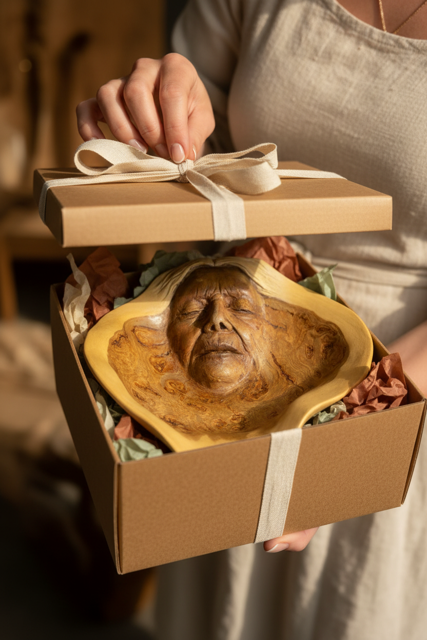 Wisdom Bowl, Wooden Burl Bowl sculpture, By Debra Bernier, Shaping Spirit