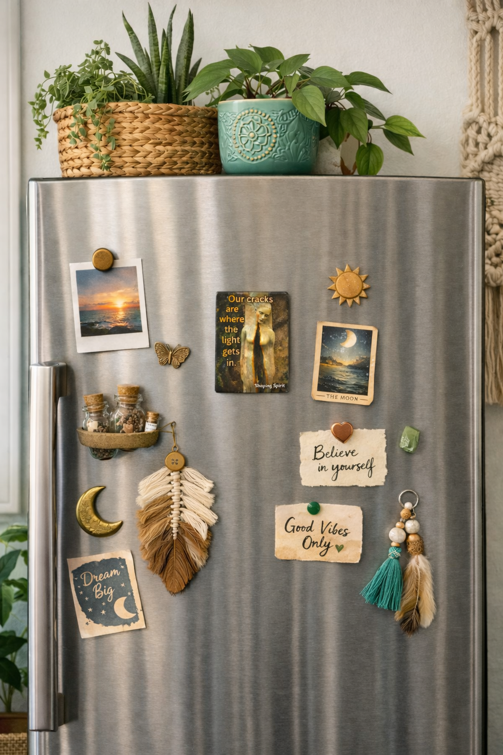 Inspirational Art Magnets – 6 Pack | Spiritual Affirmation Gift Set by Shaping Spirit