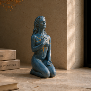 Self Love (Blue and Gold) - Healing, Compassion & Inner Strength Home Decor - PRESALE