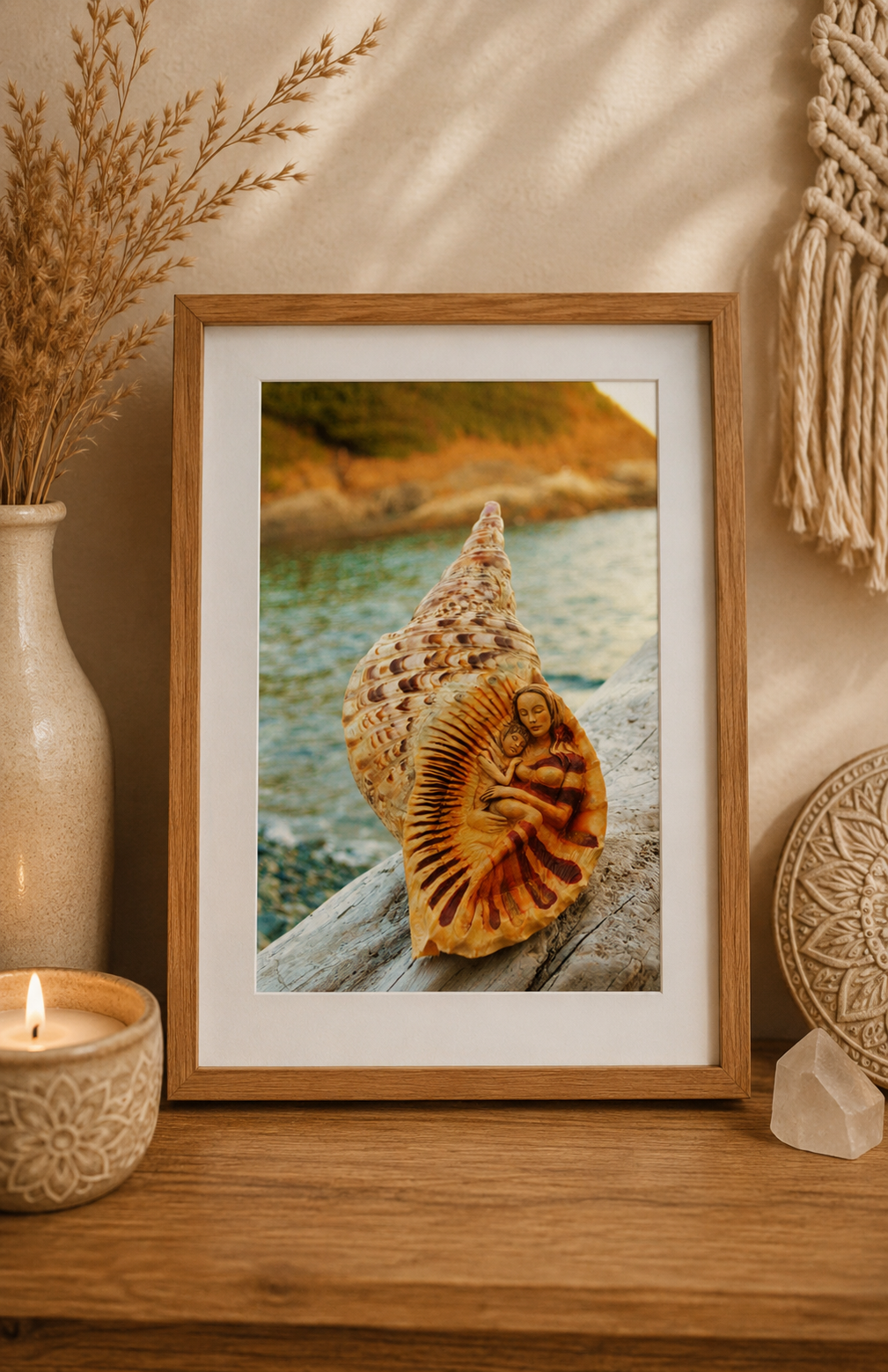 Mermaids in a Shell | Mermaid Art Card | Meaningful Greeting Card