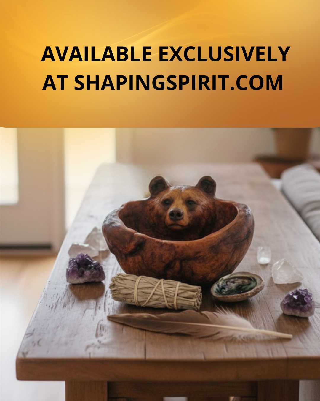 Spirit Bear Bowl | Protection, Healing & Intention Home Decor