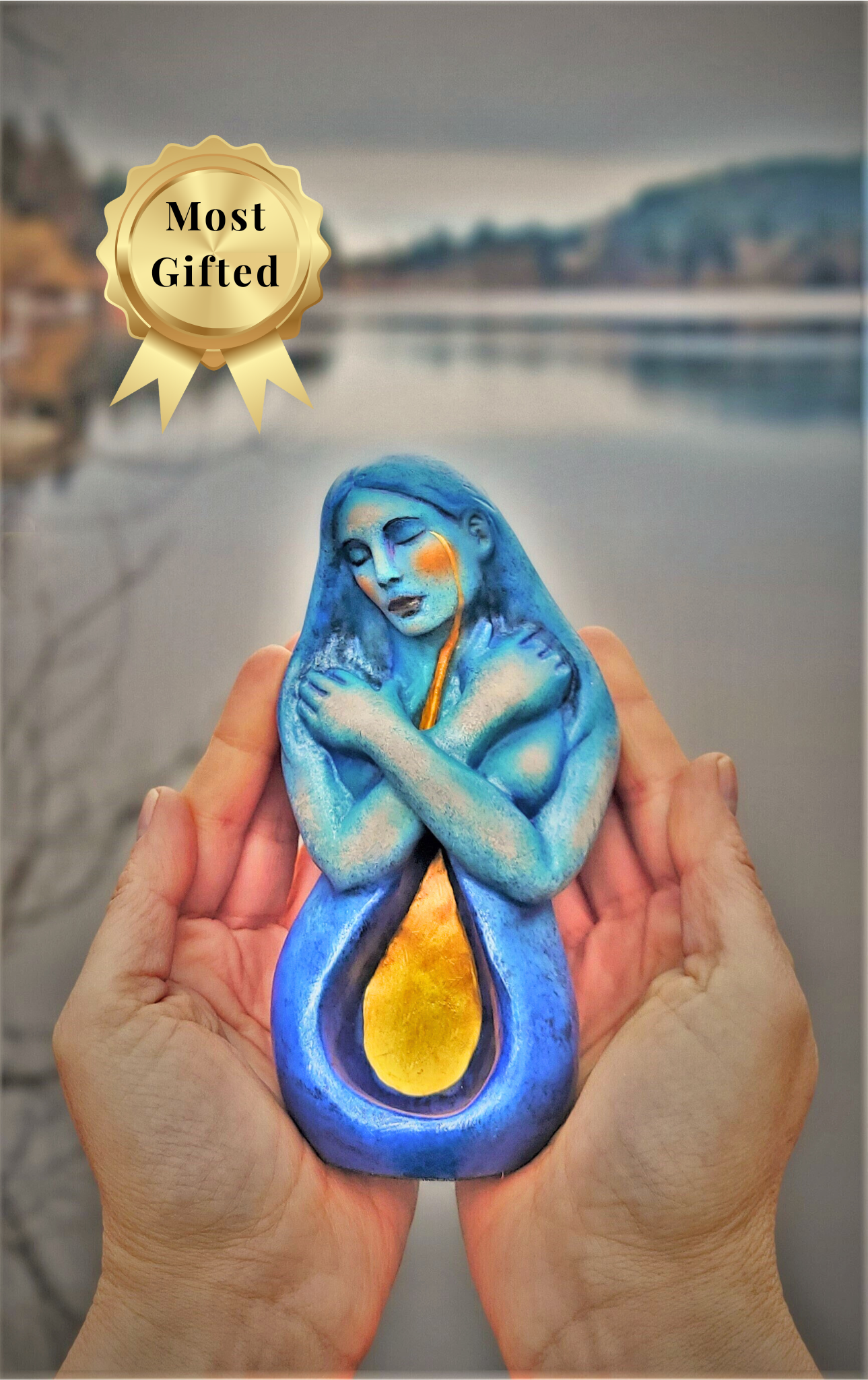 Inner Light Sculpture – Meaningful Healing Gift for Comfort, Remembrance & Spiritual Home Decor