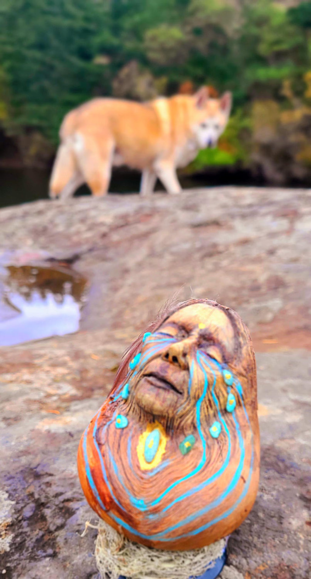 The Older I Get, The More Beautiful Life Becomes, Wood Burl Woman, Turquoise Stone Tears by Shaping Spirit, Debra Bernier