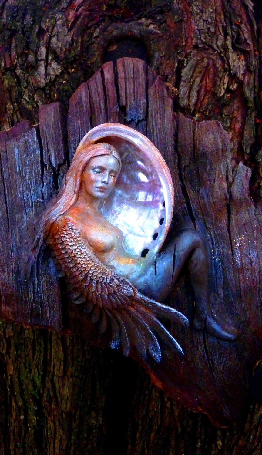 Winged Bird Woman – Fine Art Canvas Print