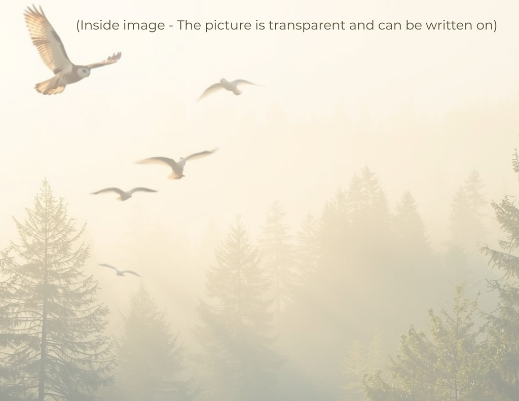 Inside view of art card showing transparent artwork layer and writable interior