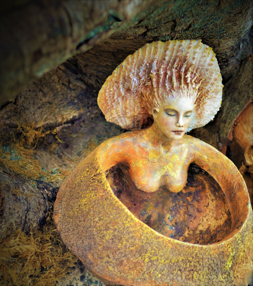We Are Earth's Harmony, Offering Bowl Woman With Shell
