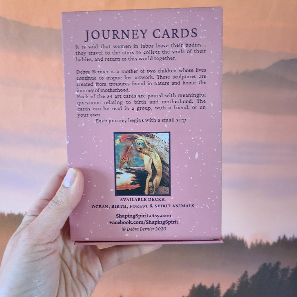 Birth Journey Deck oracle card deck with guidance questions pregnancy spiritual reflection tool by Debra Bernier