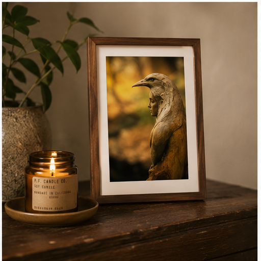 Crow Woman | Spirit Animal Art Card | Nature Inspired Greeting Card
