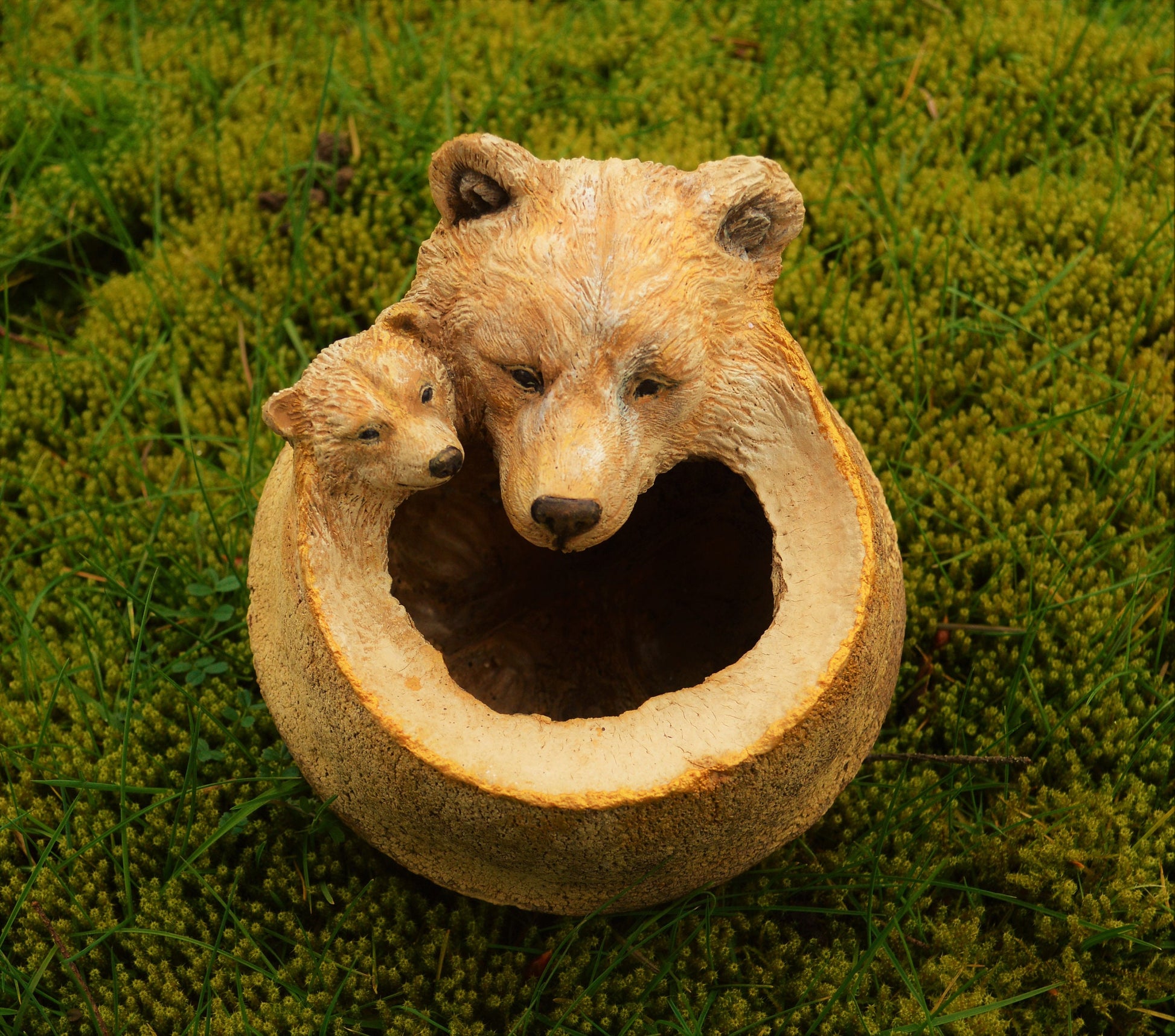 Mama Bear & Baby, Monkey Pot Bowl By Debra Bernier, Shaping Spirit