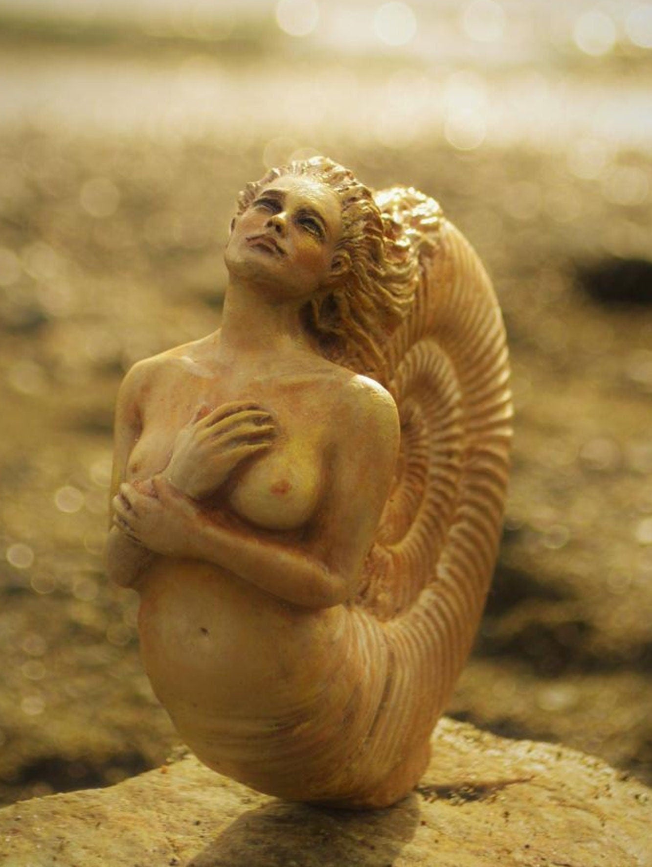 FREE SHIPPING - Art Card, Ammonite Woman, by Debra Bernier, Shaping Spirit