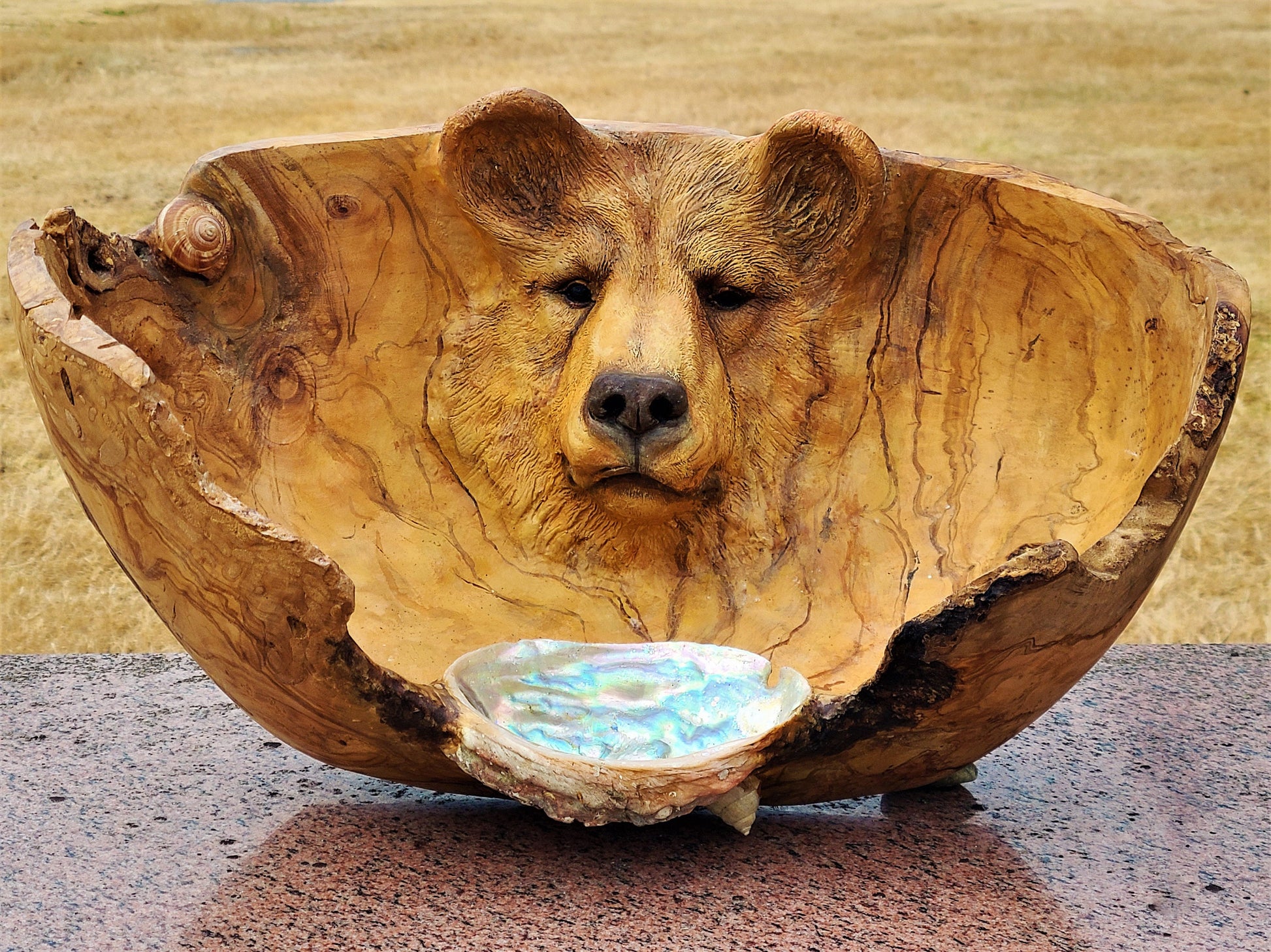 FREE SHIPPING - Art Card, Bear Bowl by Debra Bernier, Shaping Spirit