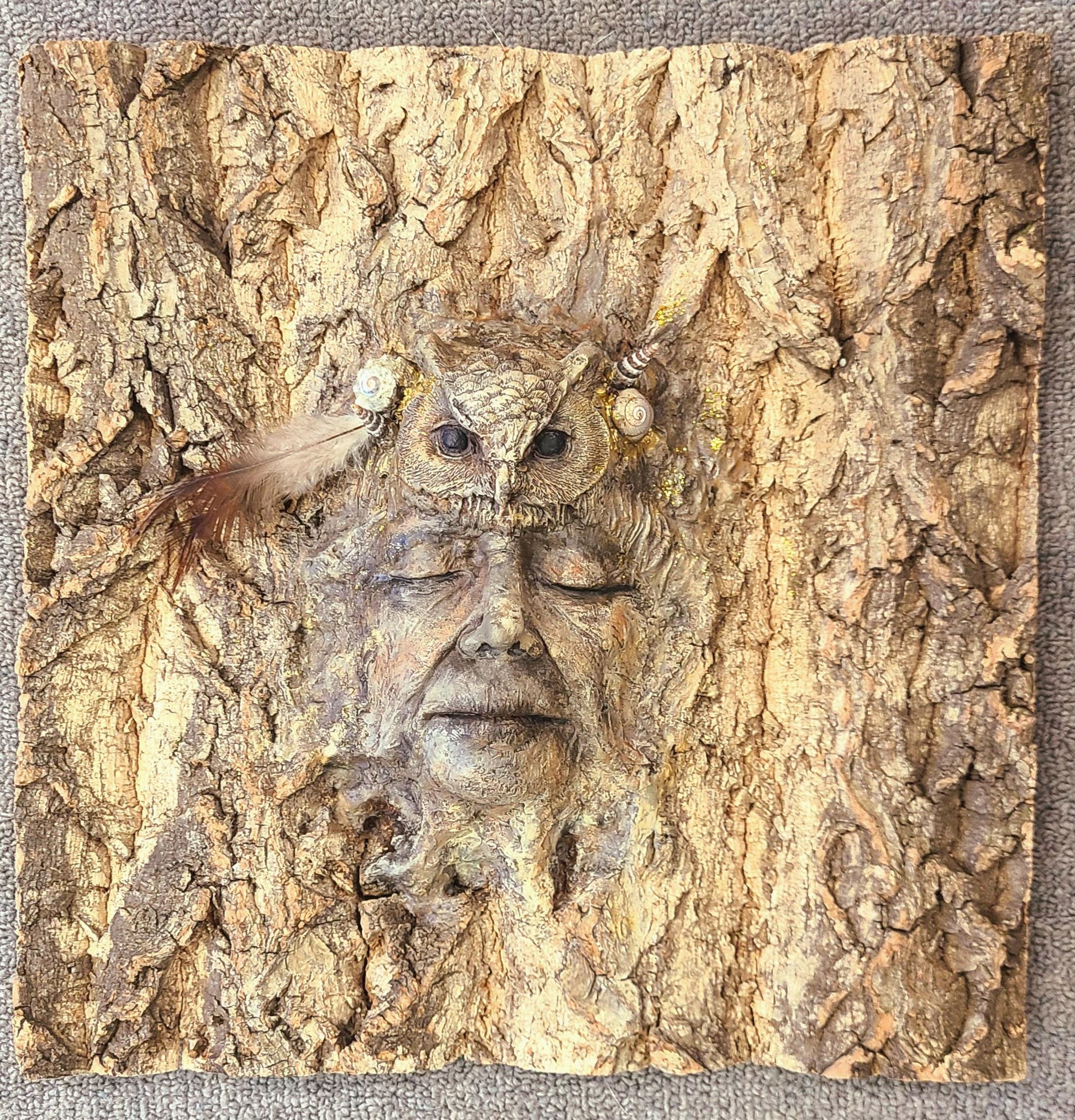 Bear Wisdom of the Trees, Spirit Animal, Sculpture by Debra Bernier