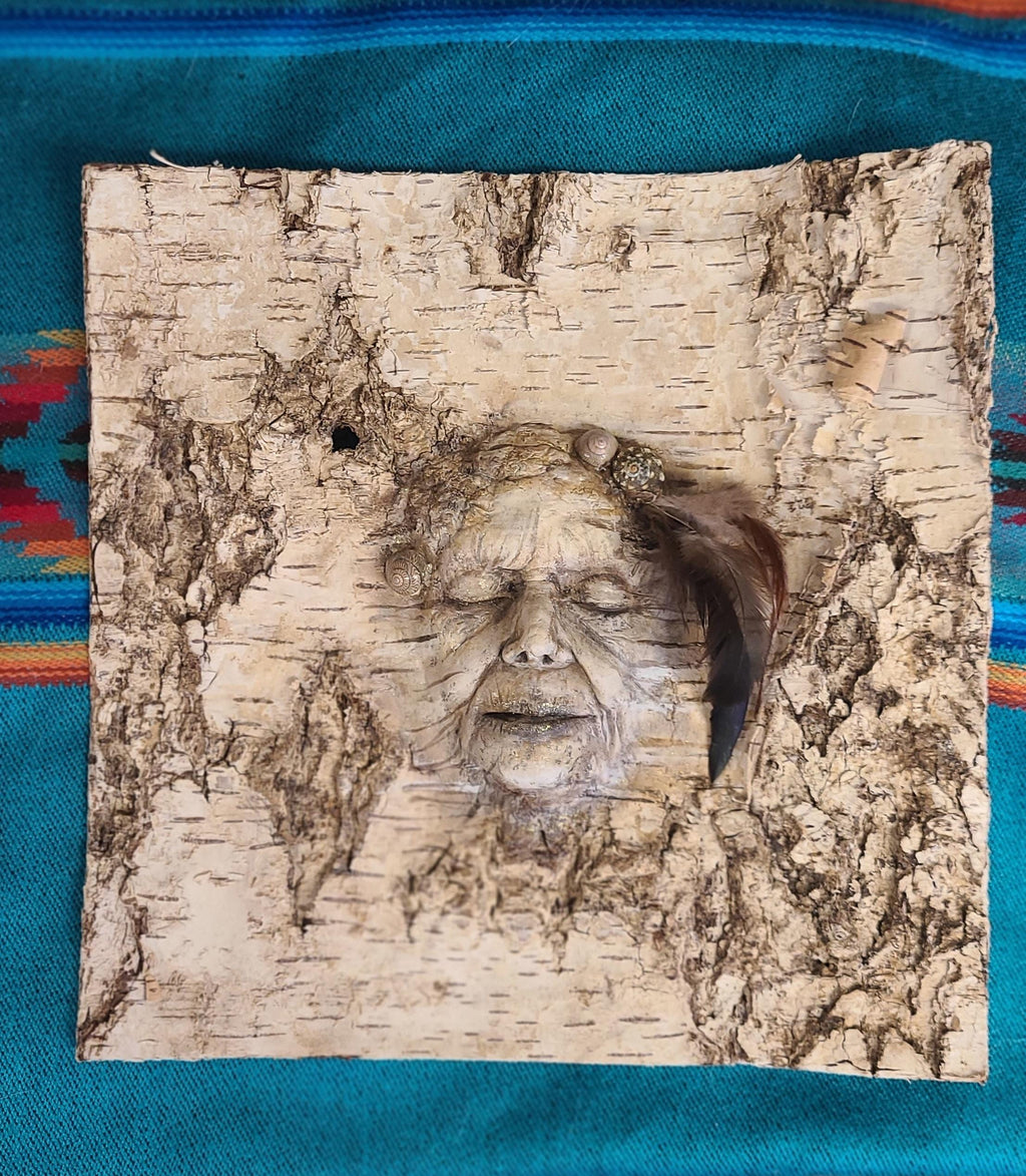 Wisdom of the Trees, Fox or Wolf Spirit Animal, Sculpture by Debra Bernier