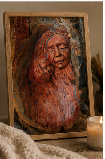 Grandmother Bowl | Grandmother Art Card | Meaningful Greeting Card