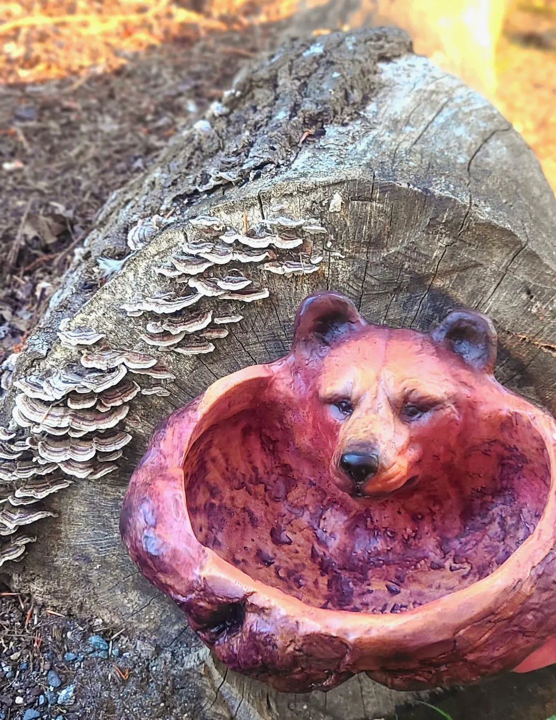 Spirit Bear Bowl - A symbol of Strength and Nature - Sculpture by Debra Bernier, Shaping Spirit