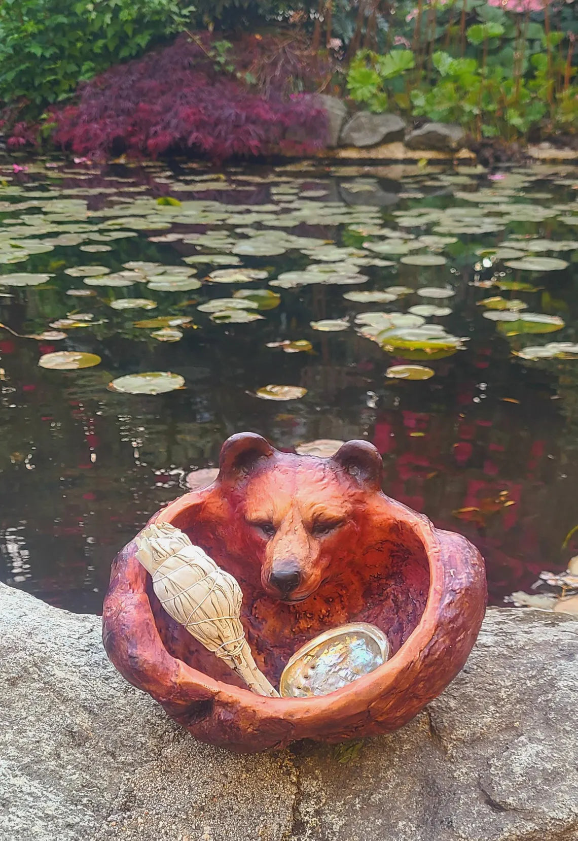 Spirit Bear Bowl - A symbol of Strength and Nature - Sculpture by Debra Bernier, Shaping Spirit