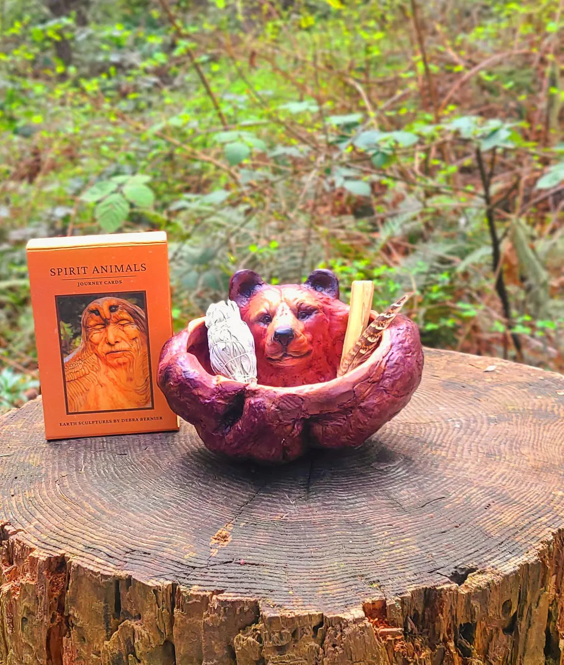 Spirit Bear Bowl - A symbol of Strength and Nature - Sculpture by Debra Bernier, Shaping Spirit