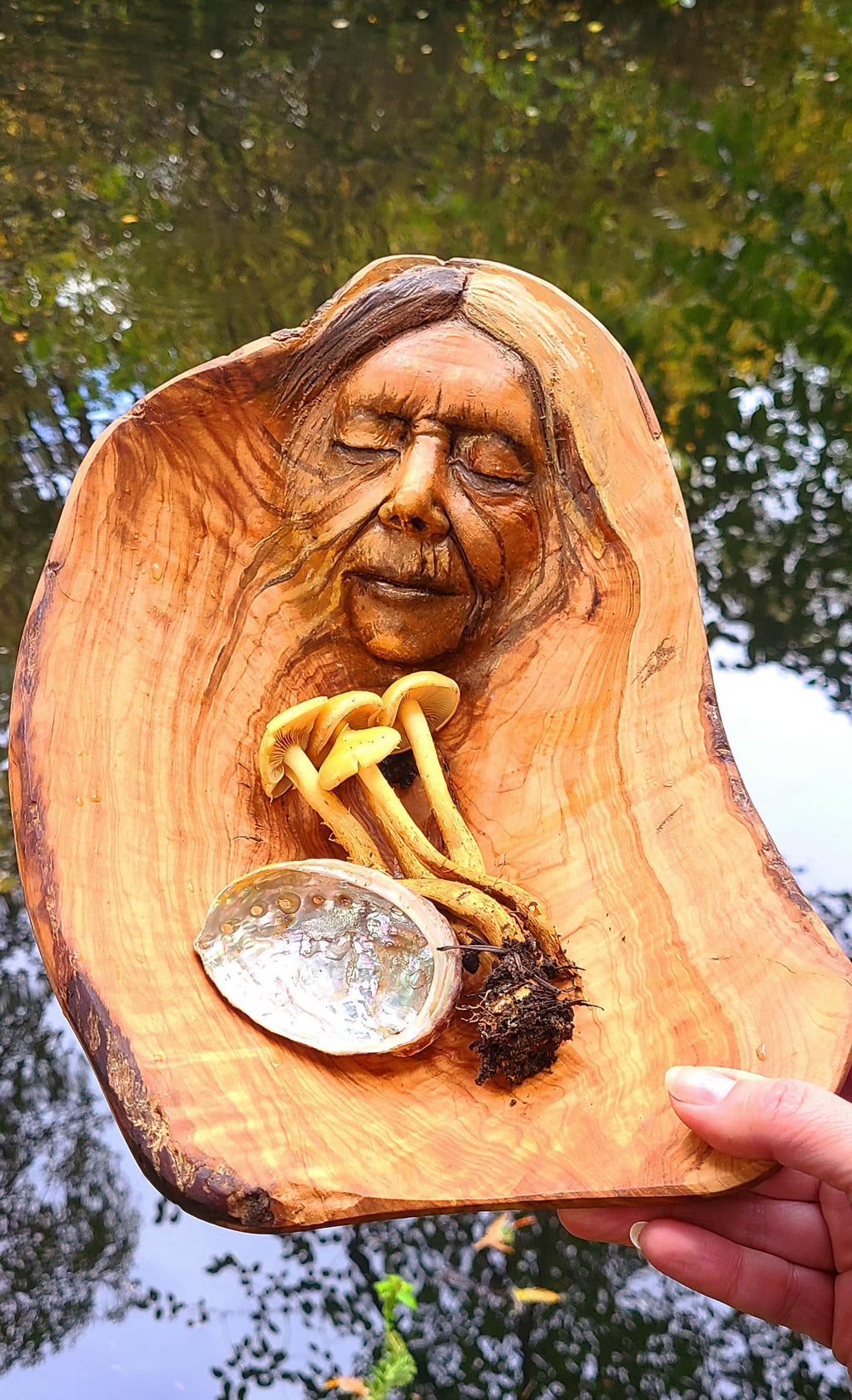 Spirit Mother, Wooden Bowl for Altar