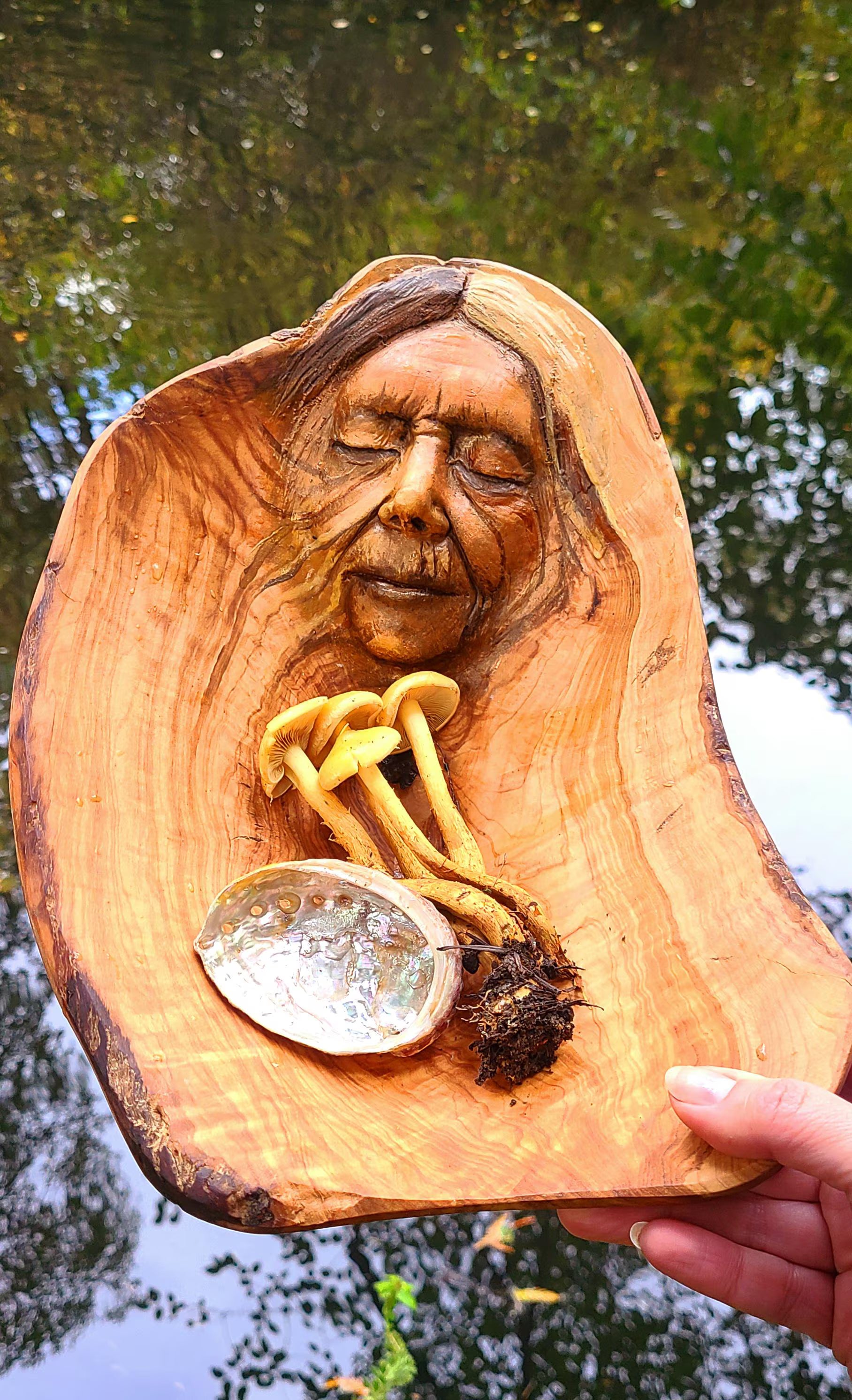 Spirit Mother, Wooden Bowl for Altar