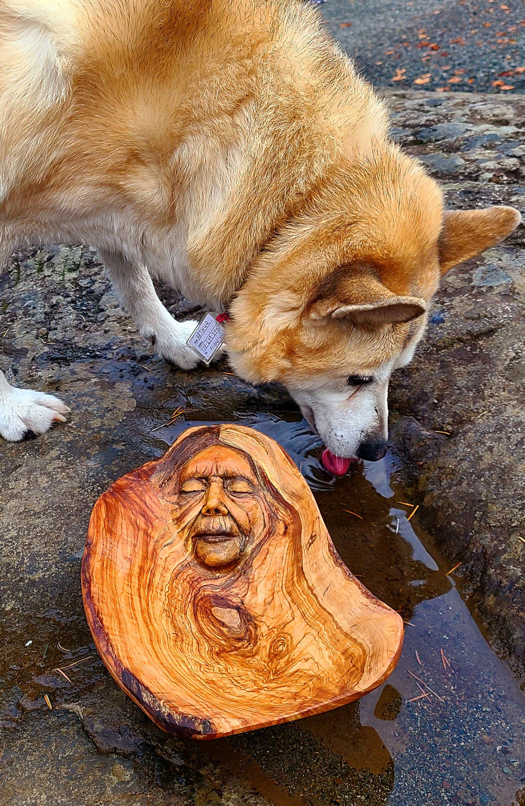 Spirit Mother, Wooden Bowl for Altar