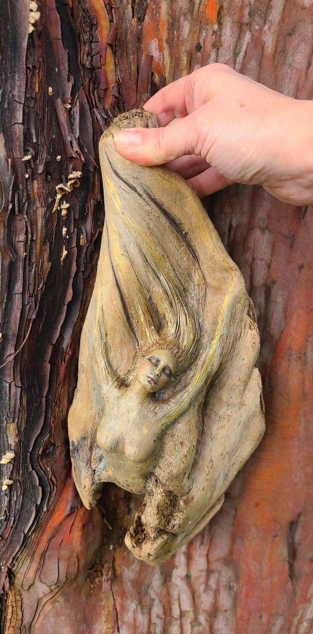 Freedom from Fear, Driftwood Sculpture | Woodland Spiritual Art