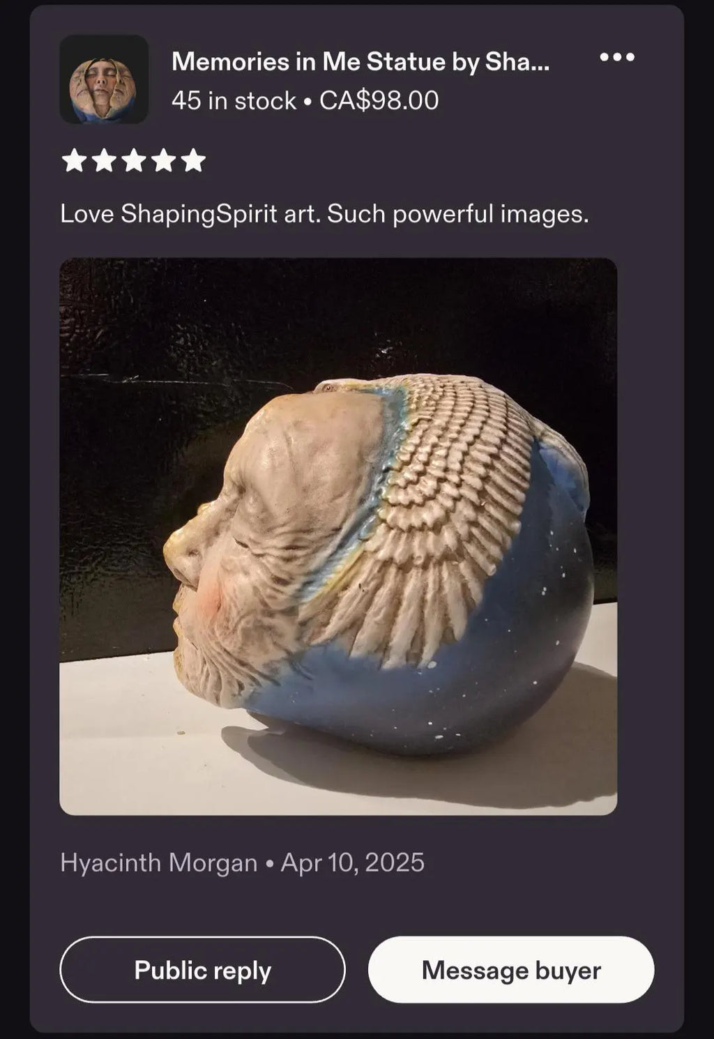 Memories in Me Statue, Remembrance Gift – Shaping Spirit
