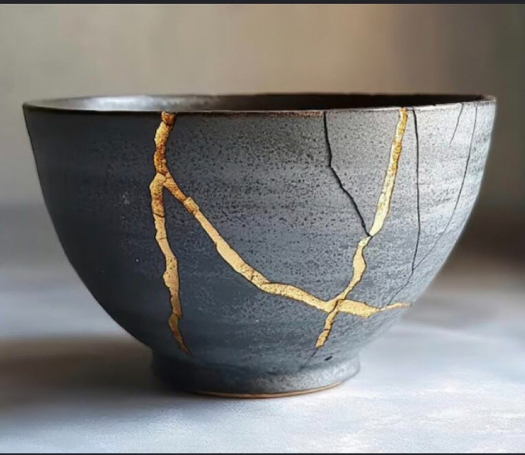 Kintsugi Child (Blue) | Wholeness & Healing Home Decor