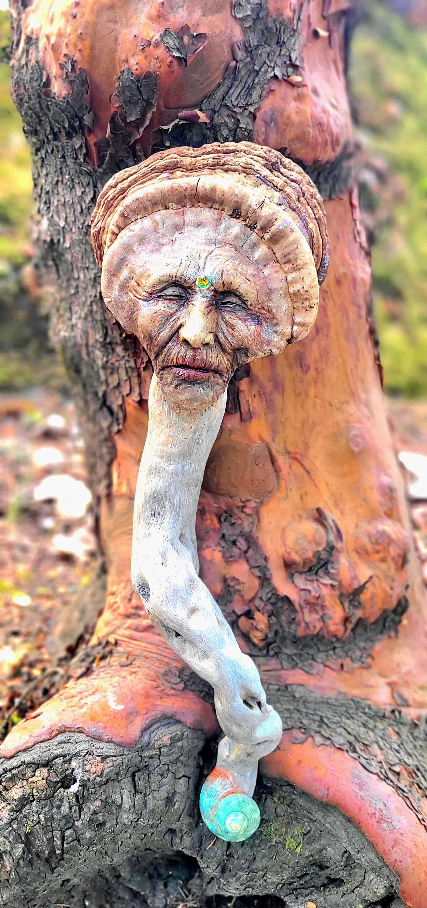 Magic Mushroom Man - Sculpture by Debra Bernier