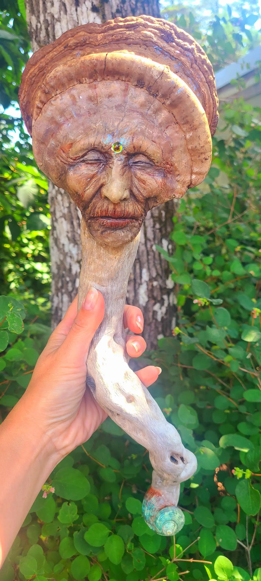 Magic Mushroom Man - Sculpture by Debra Bernier