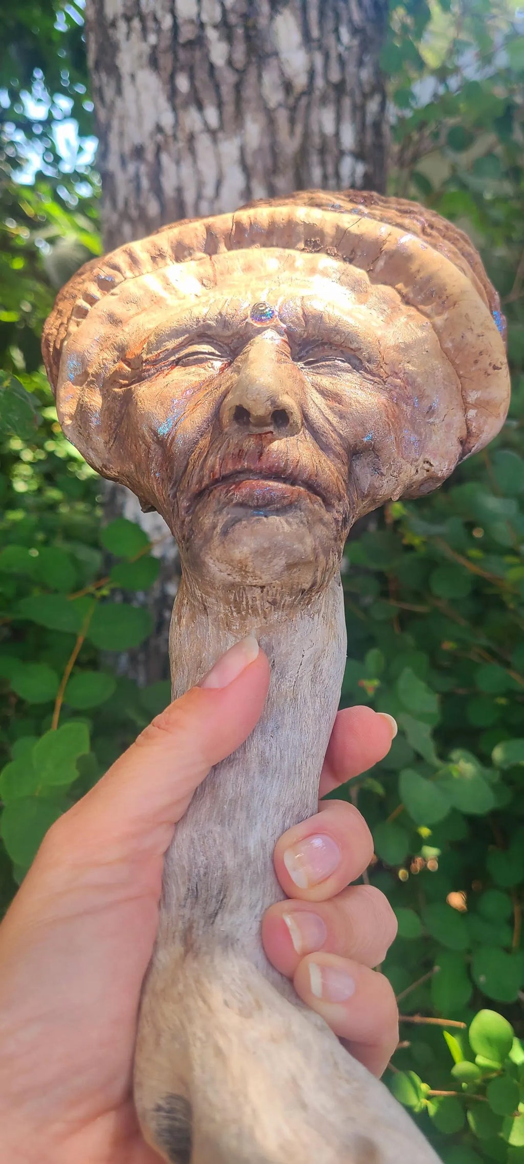 Magic Mushroom Man - Sculpture by Debra Bernier