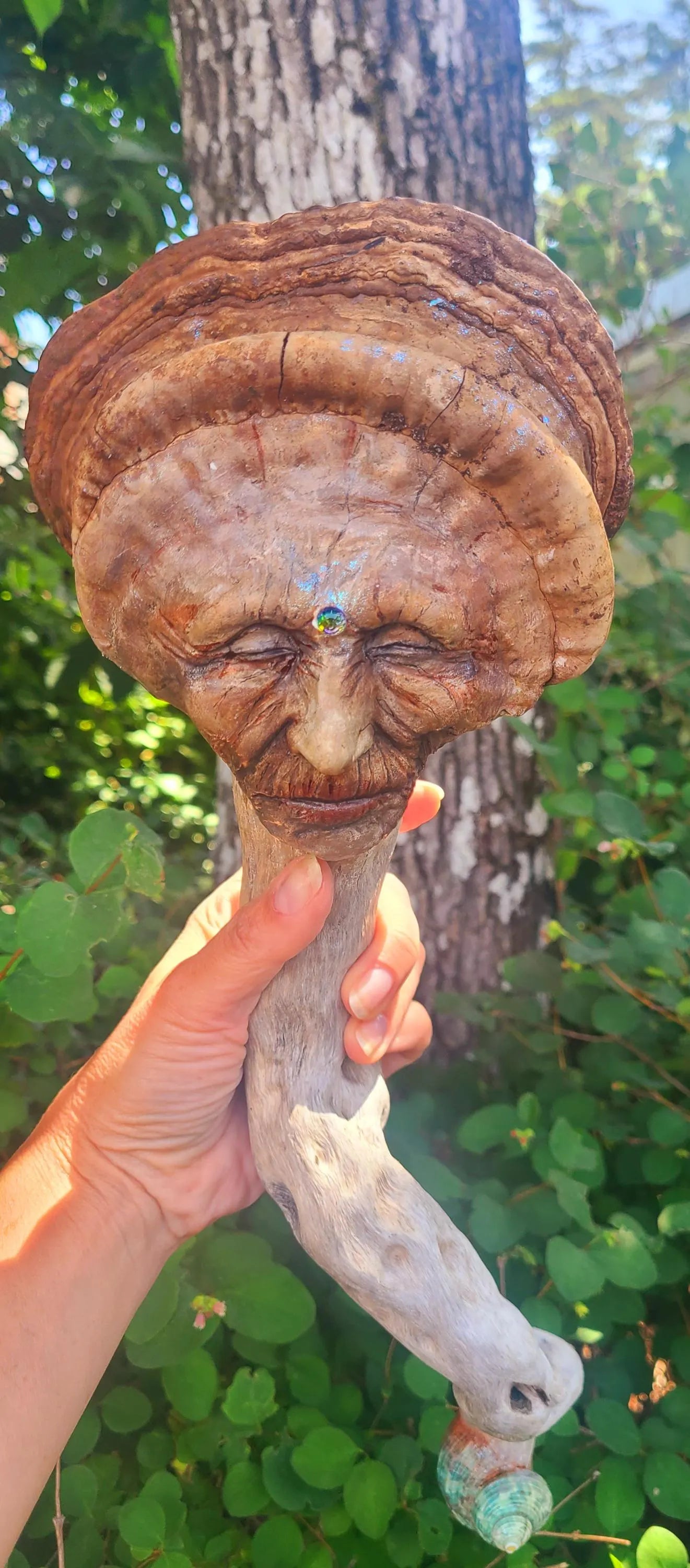 Magic Mushroom Man - Sculpture by Debra Bernier