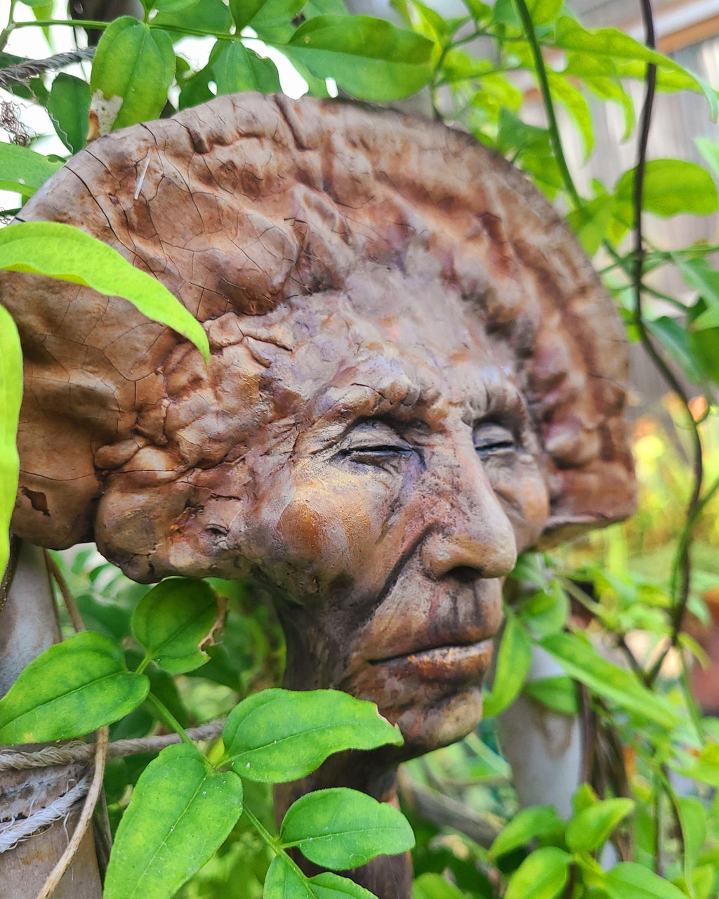 Mushroom Man Driftwood Wand Sculpture – Shaping Spirit