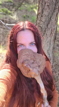 Mushroom Woman Driftwood Wand Sculpture