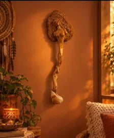 Mushroom Woman Driftwood Wand Sculpture