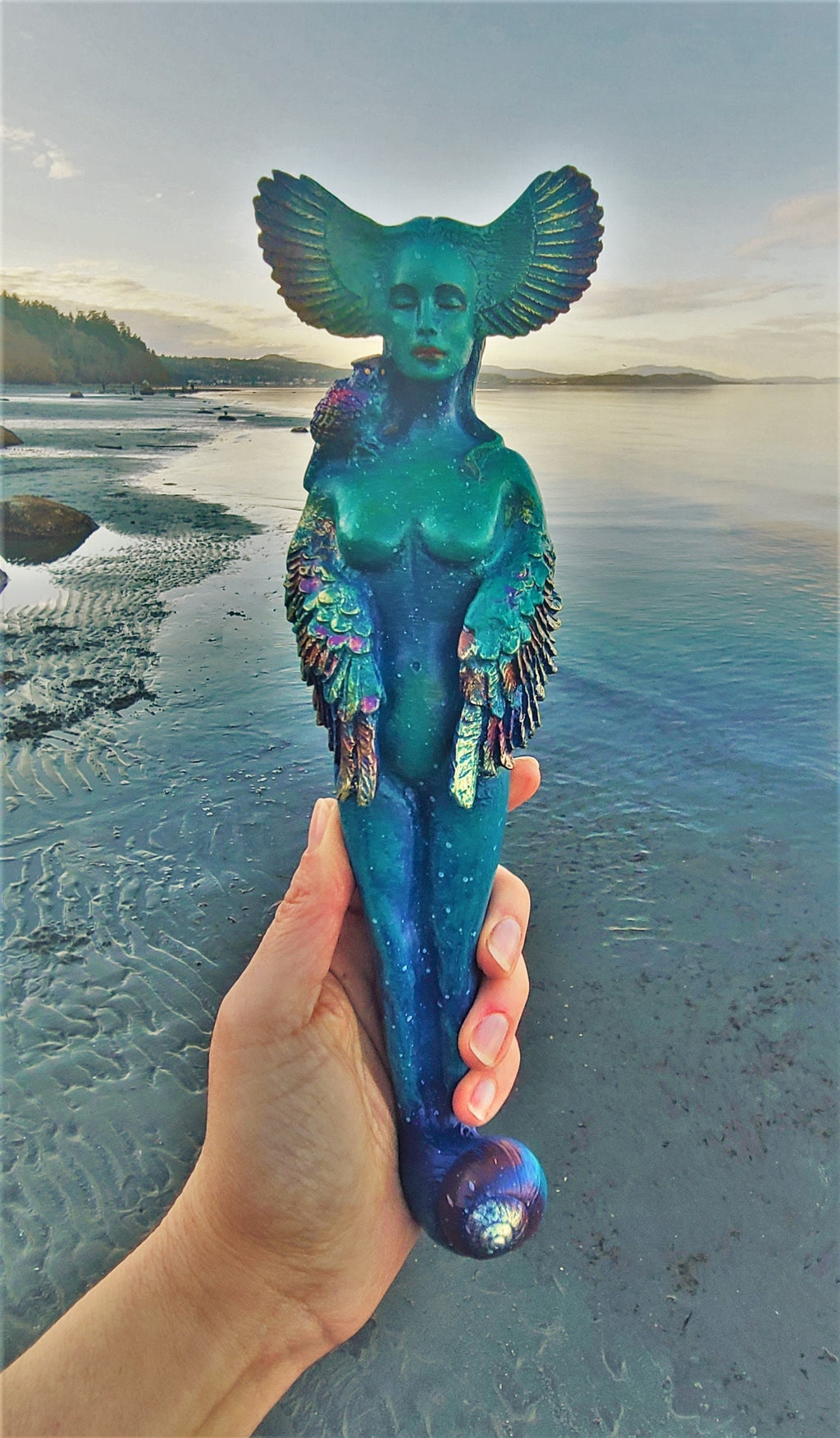 Owl Goddess sacred feminine owl sculpture symbolizing wisdom intuition and spiritual power by Debra Bernier