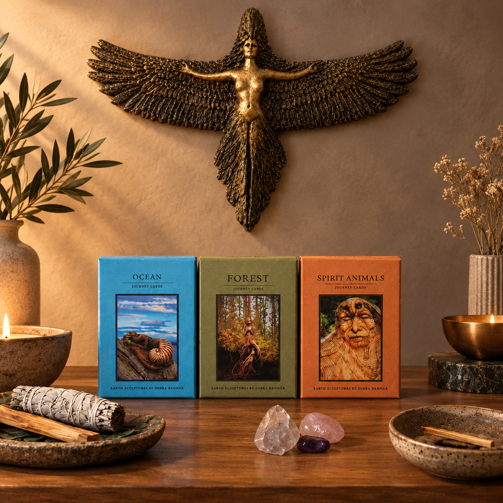 Phoenix Woman: Spirit Rising Statue, Goddess Sculpture