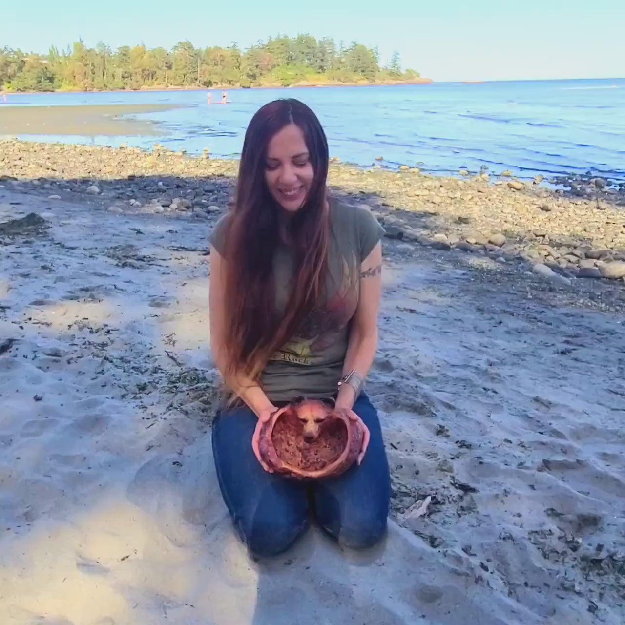 Spirit Bear Bowl - A symbol of Strength and Nature - Sculpture by Debra Bernier, Shaping Spirit