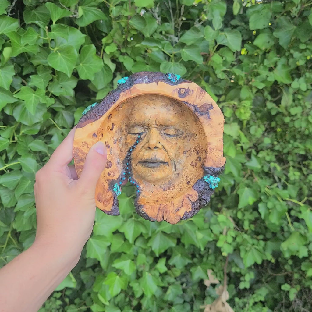 Cedar Wood & Turquoise Stone Tears, by Debra Bernier, Shaping Spirit