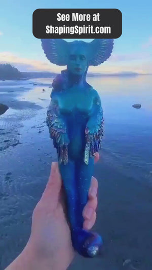 Short video highlighting the sculptural form, feminine detailing, and symbolic presence of the Owl Goddess sculpture by artist Debra Bernier.