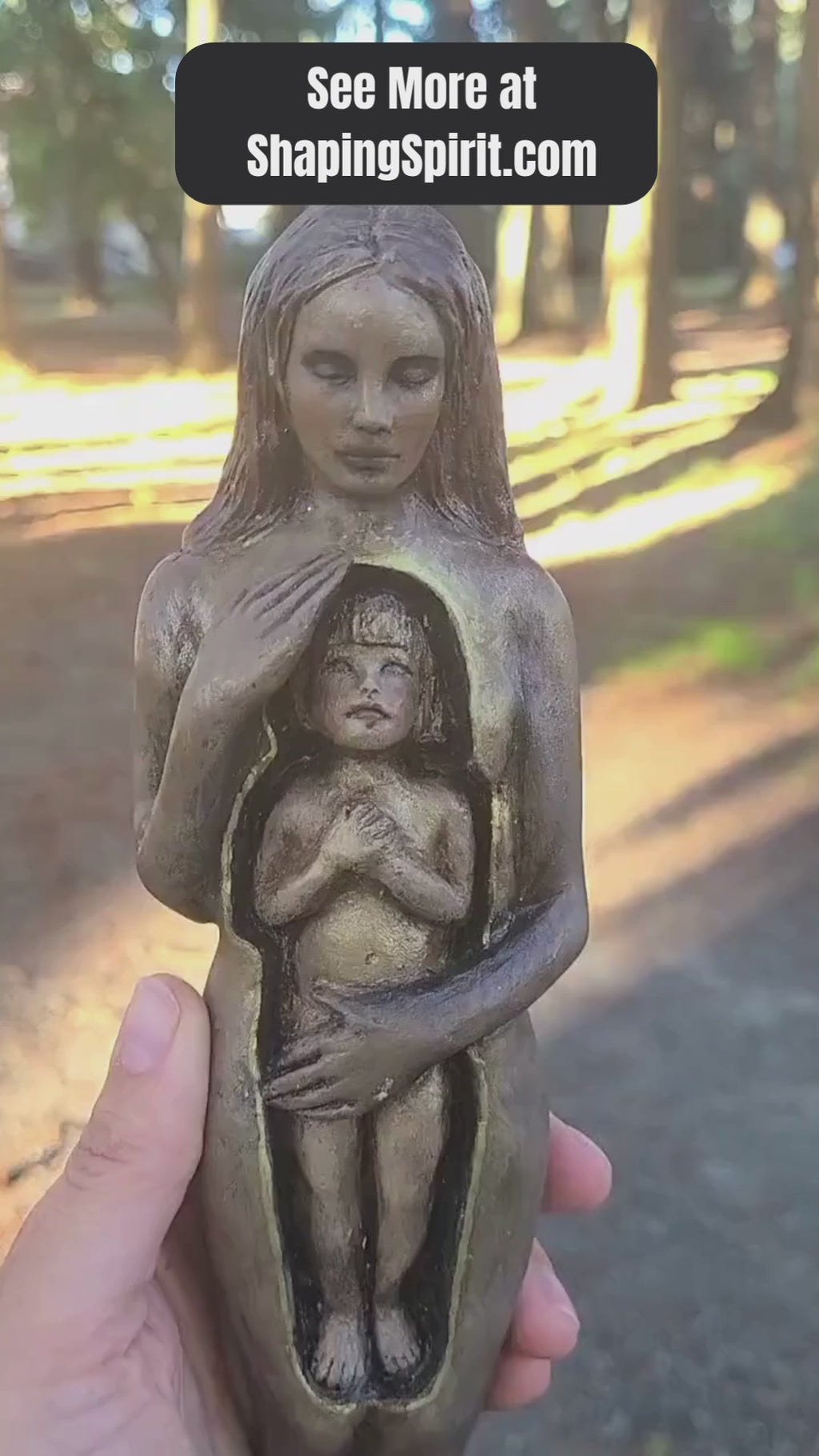 Inner Child, Self Love, Healing Daughter Sculpture, by Debra Bernier, Shaping Spirit