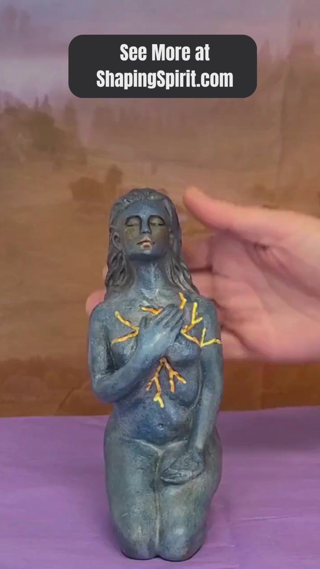 Self Love, Healing Gift, White and Gold, Sculpture by Debra Bernier, Shaping Spirit