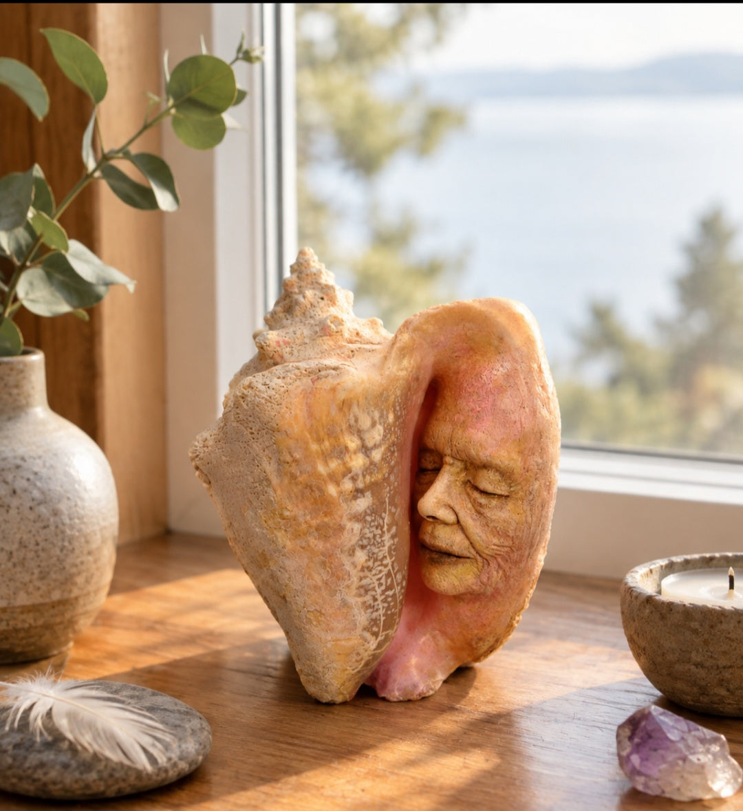 Memories of the Past, Seashell Woman Sculpture