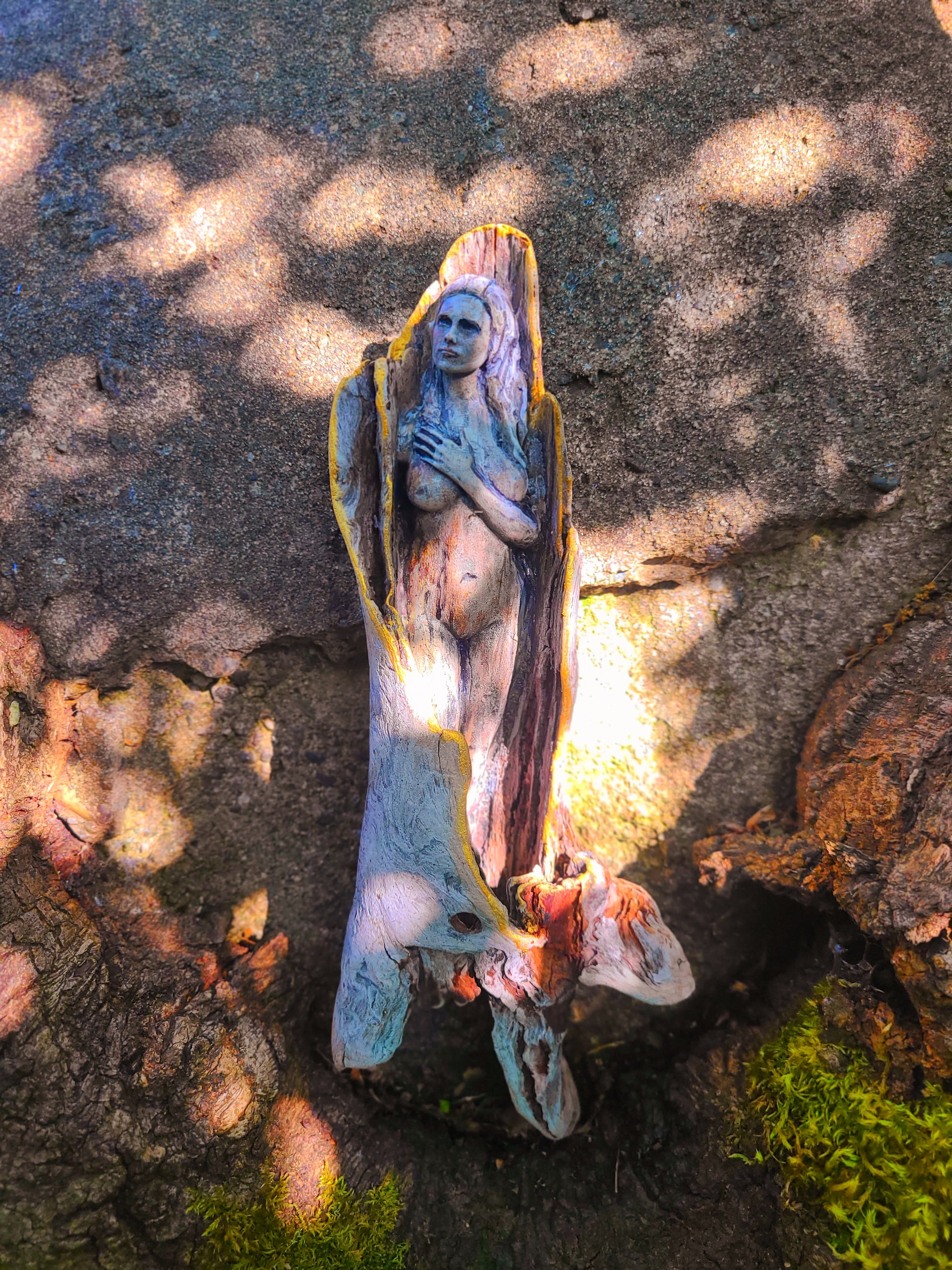 Spirit Woman in Wood, By Debra Bernier, Shaping Spirit Sculptures